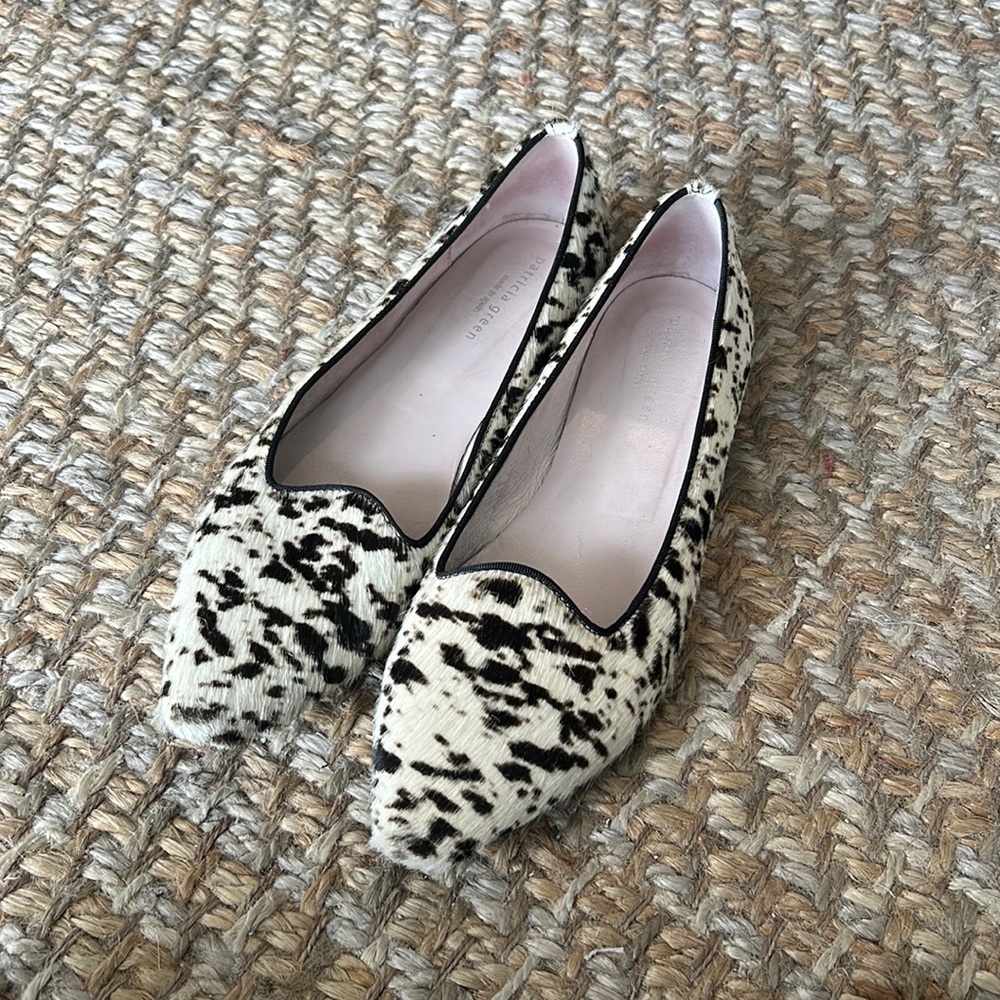 Patricia Green Calf Hair Pointed Toe Flats